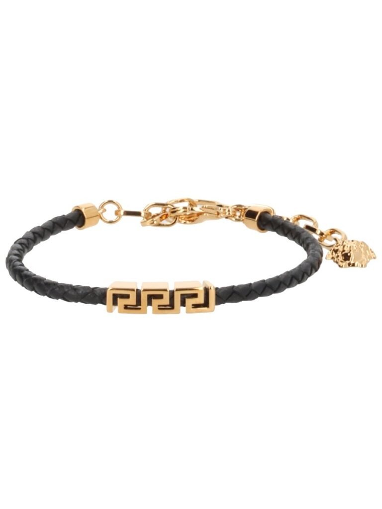 LEATHER BRACELET WITH "GREEK"