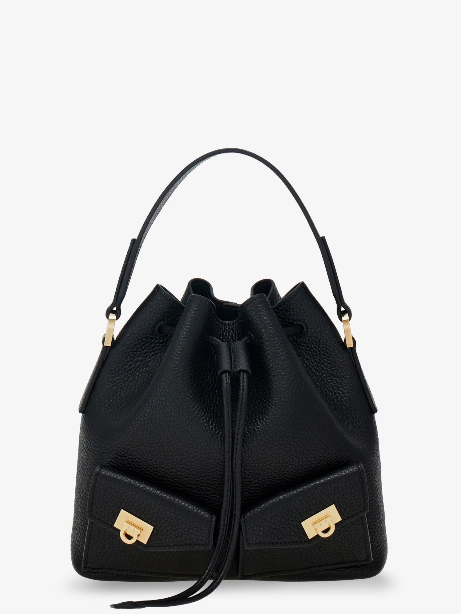 Leather bucket bag