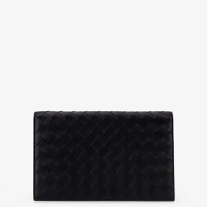 Leather clutch bag with Intrecciato motif