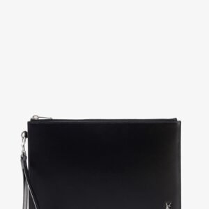 Leather clutch with Monogram detail