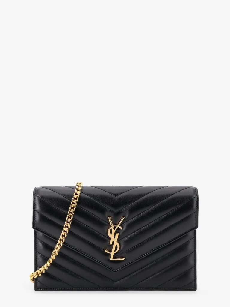 Leather crossbody bag with metal Cassandre logo