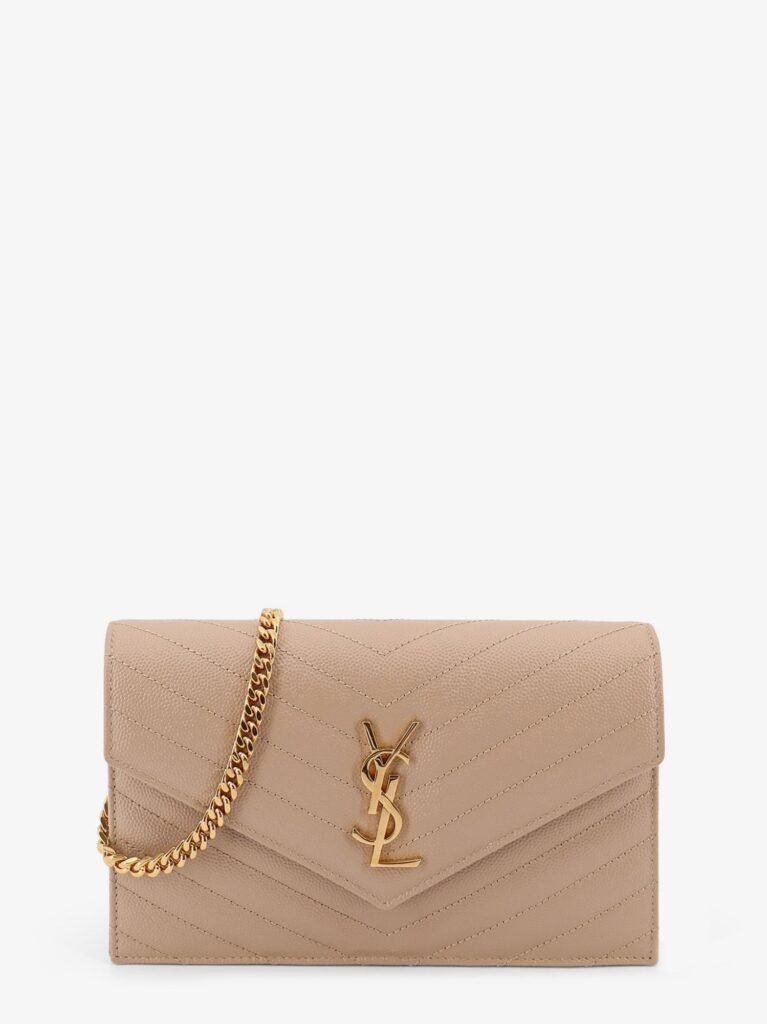 Leather shoulder bag with metal Cassandre logo