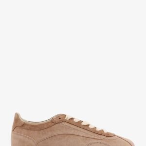 Leather sneakers with stitching detail