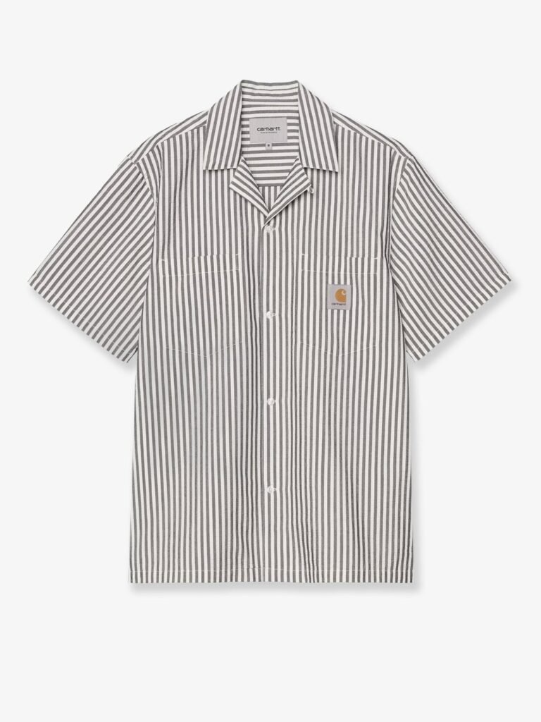 Level cotton blend shirt with striped pattern