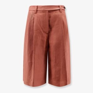 Linen shorts with Monili detail
