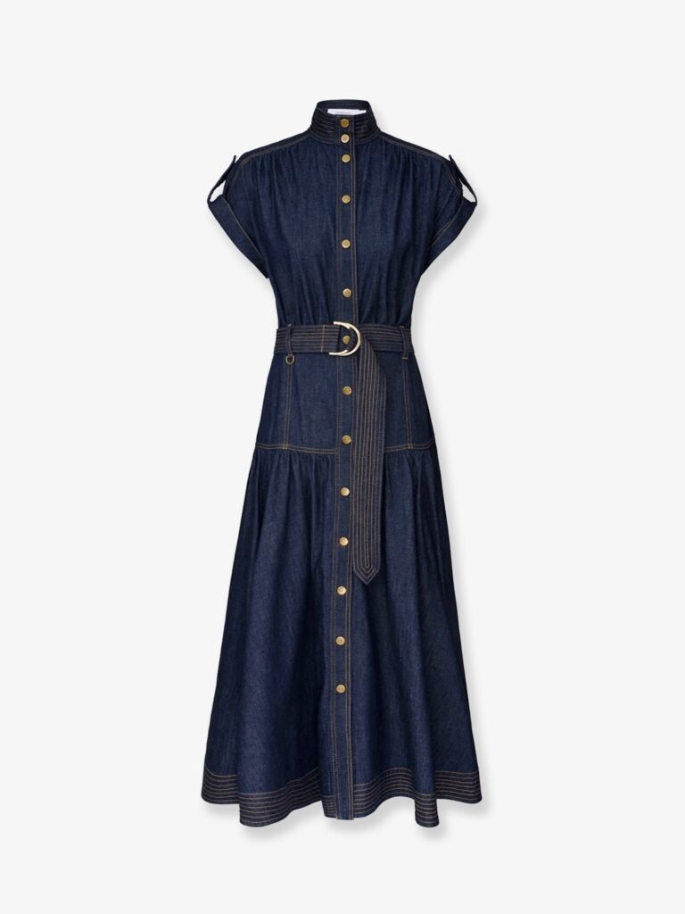 Long denim dress