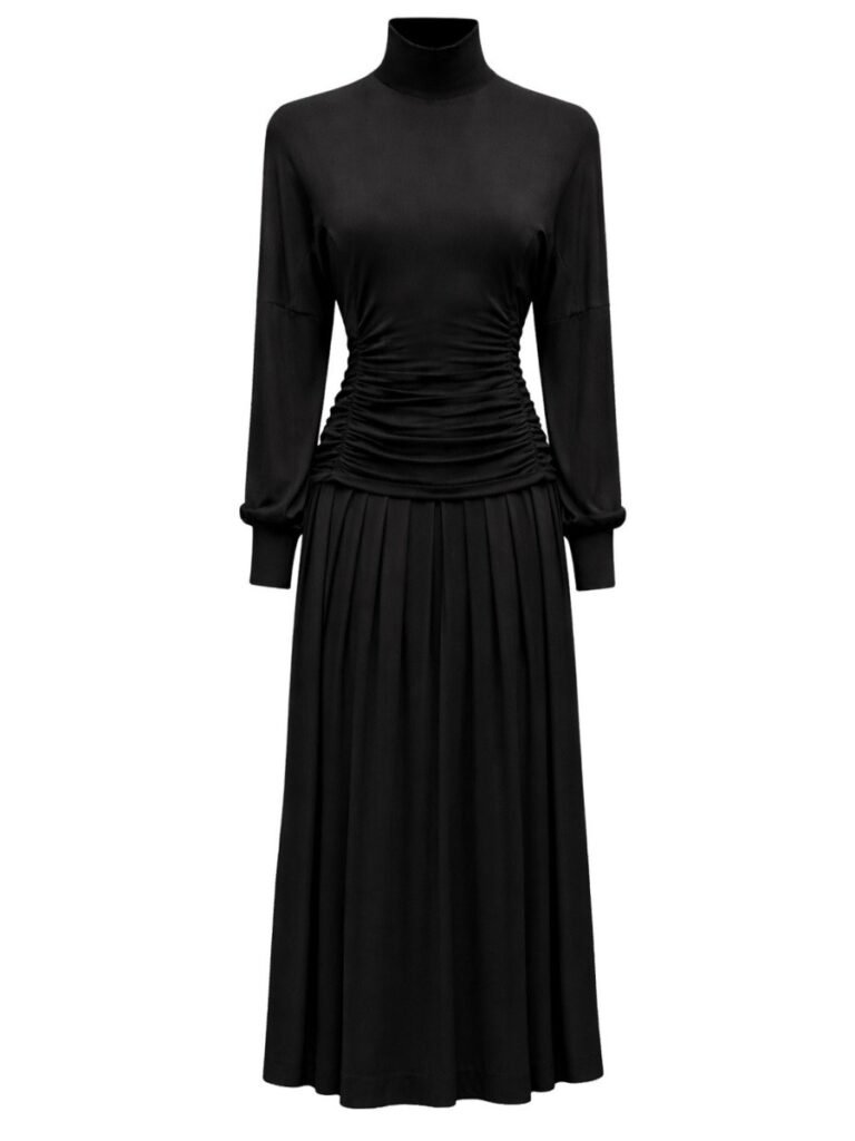 LONG DRESS WITH HIGH NECK