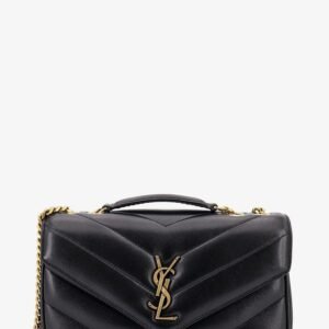 Loulou leather shoulder bag with metal Cassandre logo