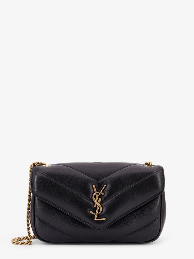 Loulou Mini leather crosbody bag with chevron stitching