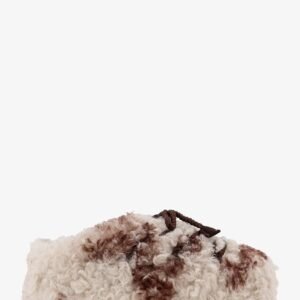 Low faux fur sandals