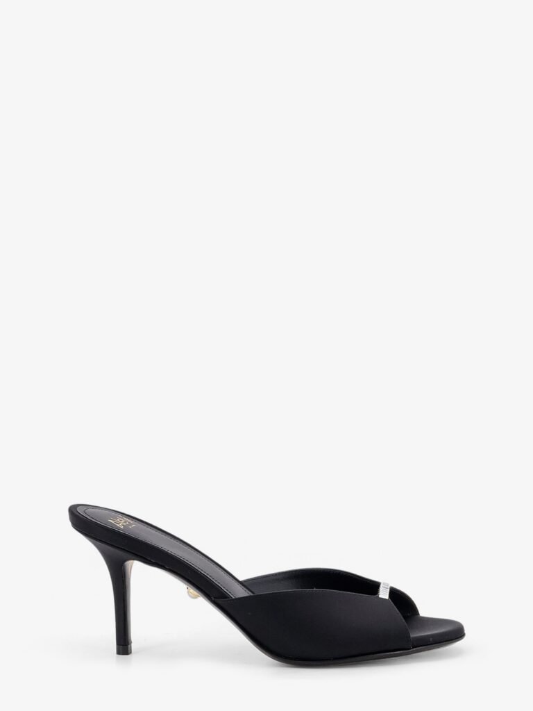 Luana satin sandals with rhinestone detail on the front
