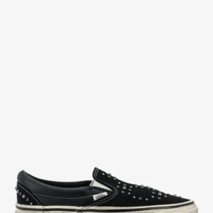 Lx classic slip on 98 canvas and leather sneakers with all-over metal beads