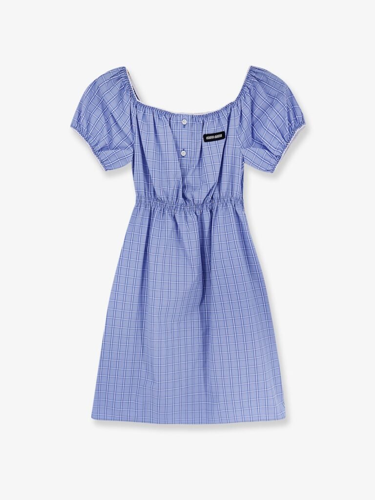 Madras cotton mini dress