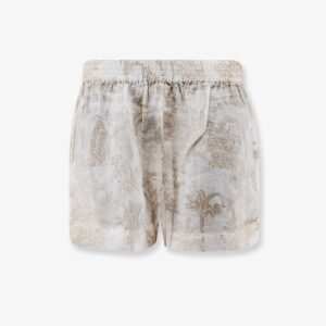 Maeve ramie shorts with floral motif