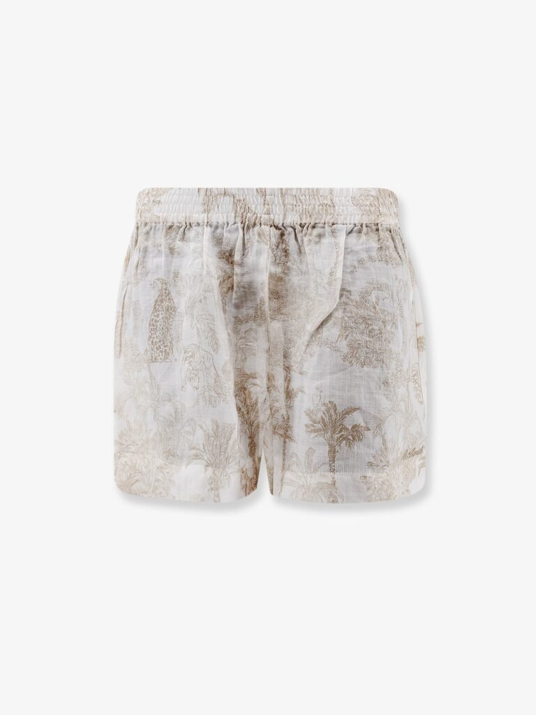 Maeve ramie shorts with floral motif