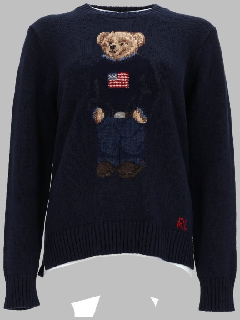 MAGLIA "BEAR" IN COTONE E LINO
