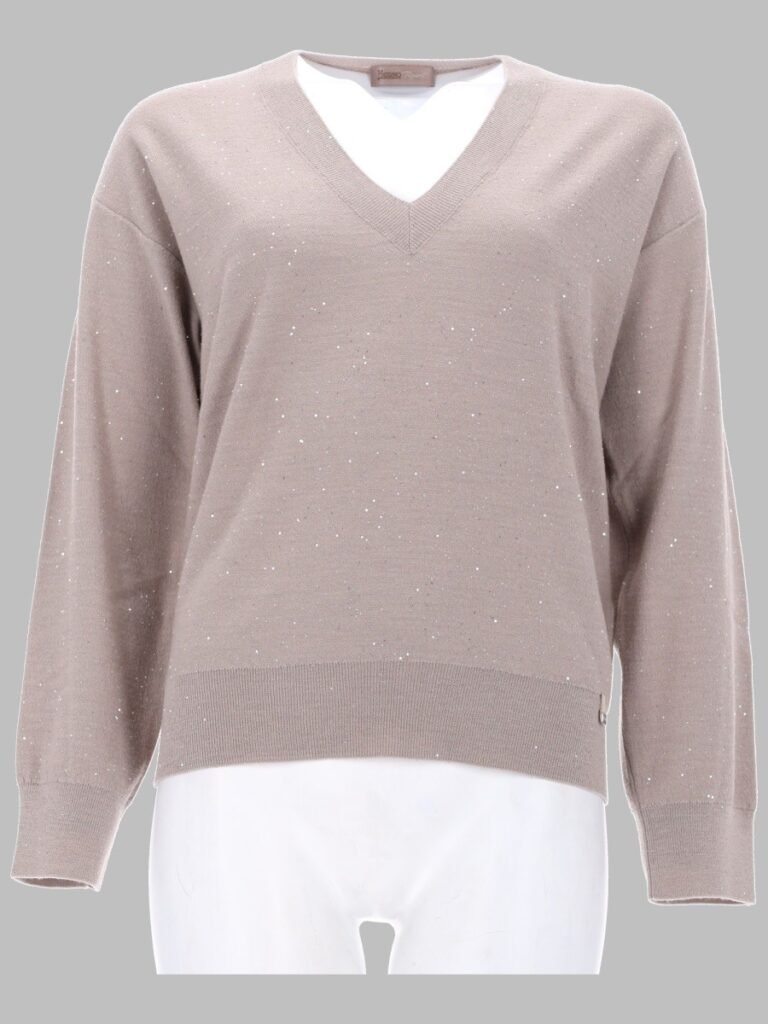 MAGLIA CON SCOLLO A V