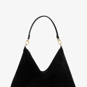 Medium Bevel Suede Shoulder Bag