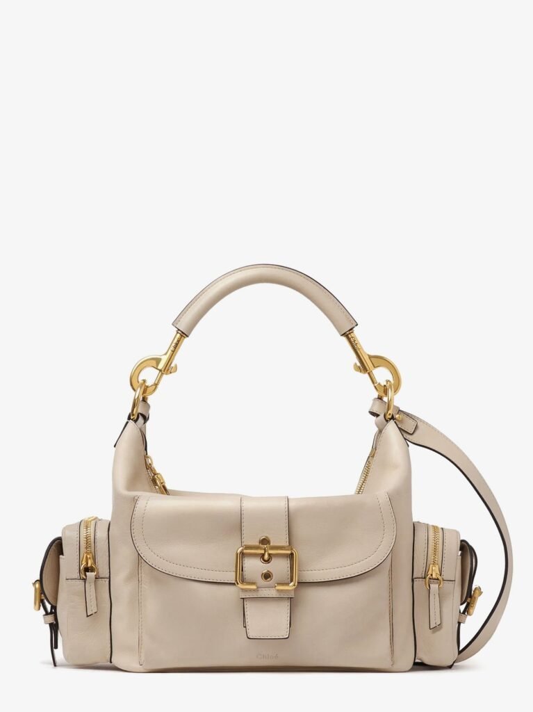 Medium Double Carry leather shoulder bag