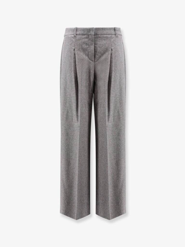 Melange wool blend trousers