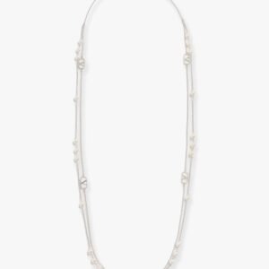 Metal necklace with silver finishes