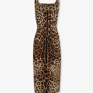 Midi Dress with Animal print