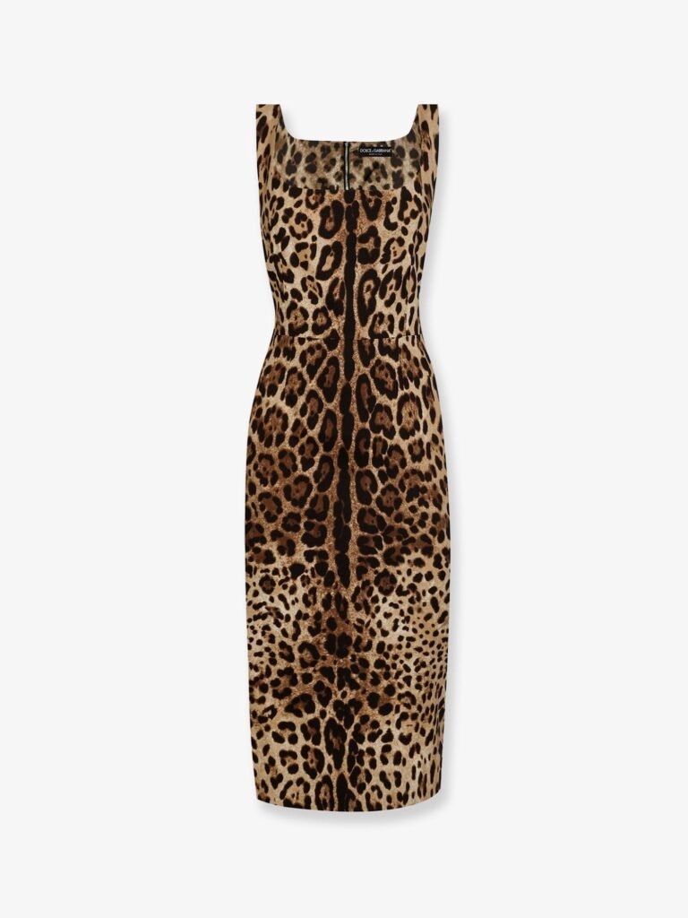 Midi Dress with Animal print