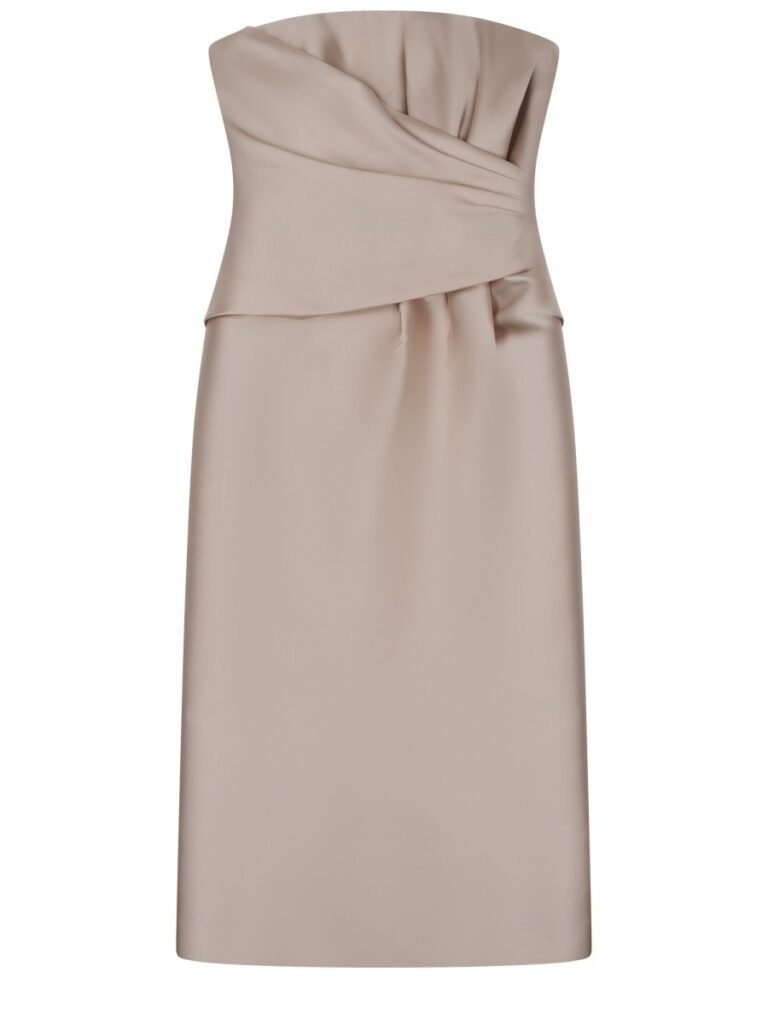 MIDI DRESS WITH DRAPE