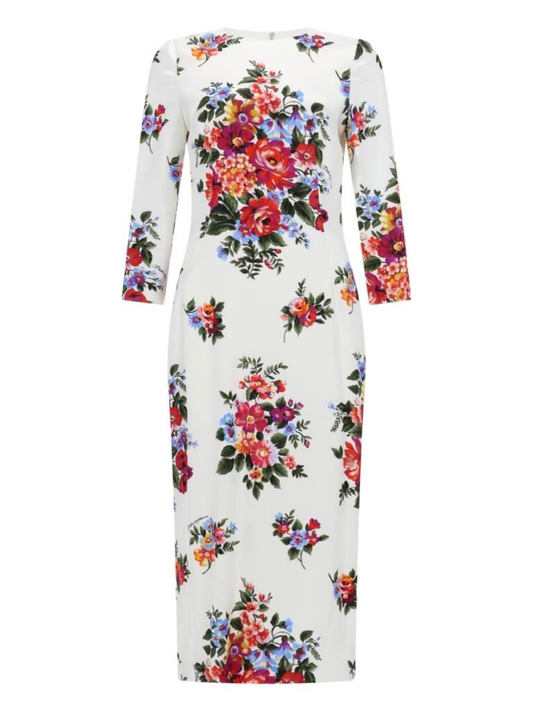 MIDI DRESS WITH FLORAL PRINT