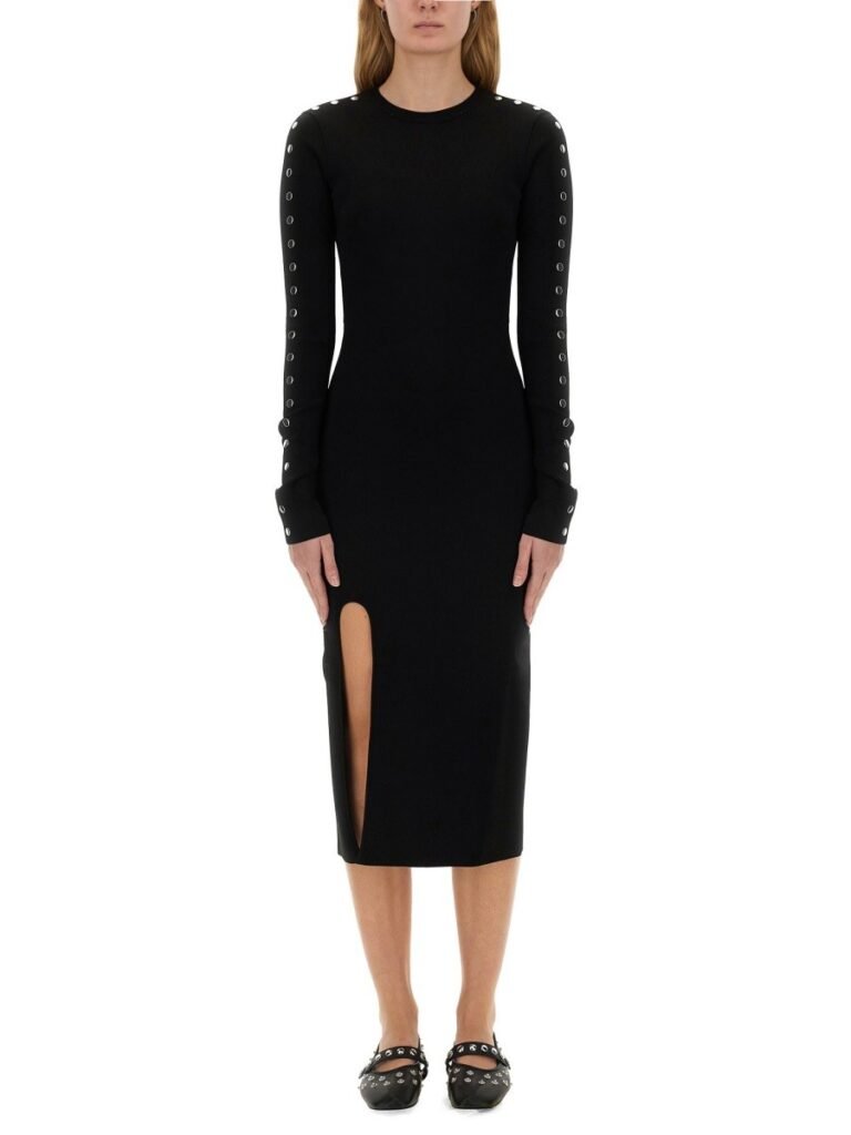 MIDI DRESS WITH SLIT