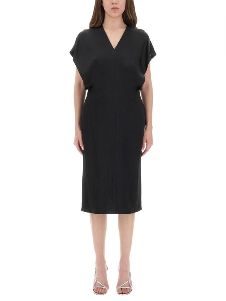 MIDI DRESS WITH WING SLEEVES