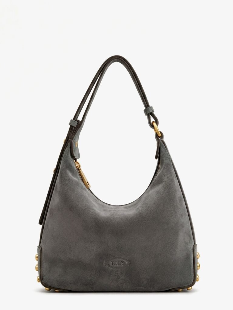 Mini Bag Metal Dots suede shoulder bag