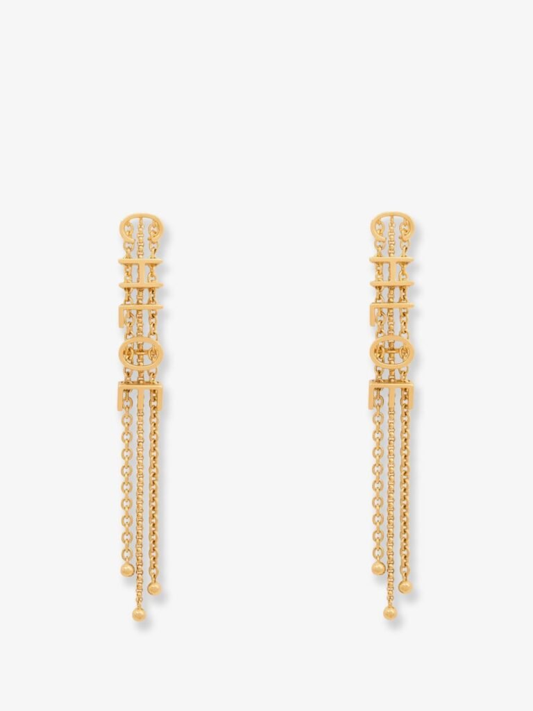 Mini Belt brass earrings