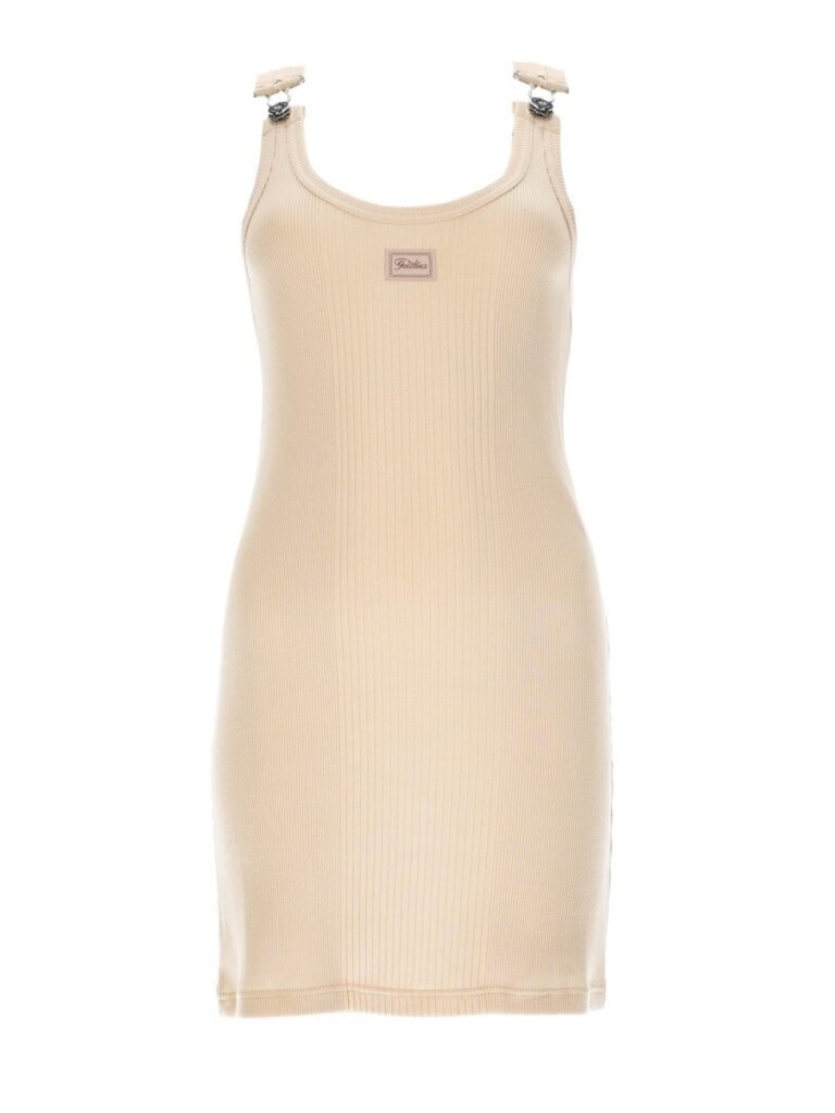 MINI DRESS WITH LOGO PATCH