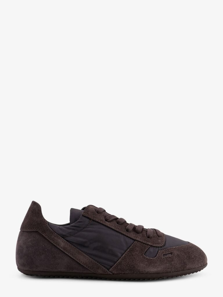 Minimal nylon and suede sneakers