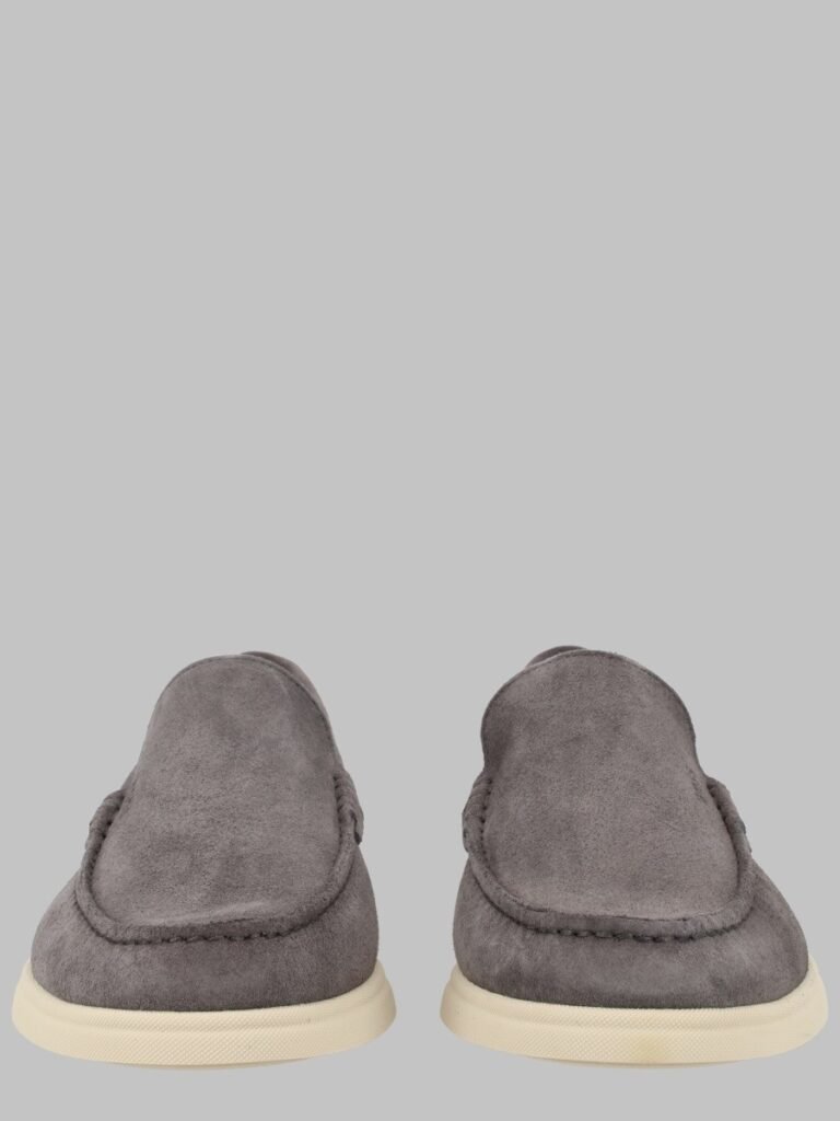 MOCASSINO IN PELLE SCAMOSCIATA CON LOGO