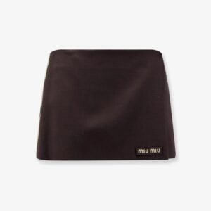Mohair and virgin wool mini skirt
