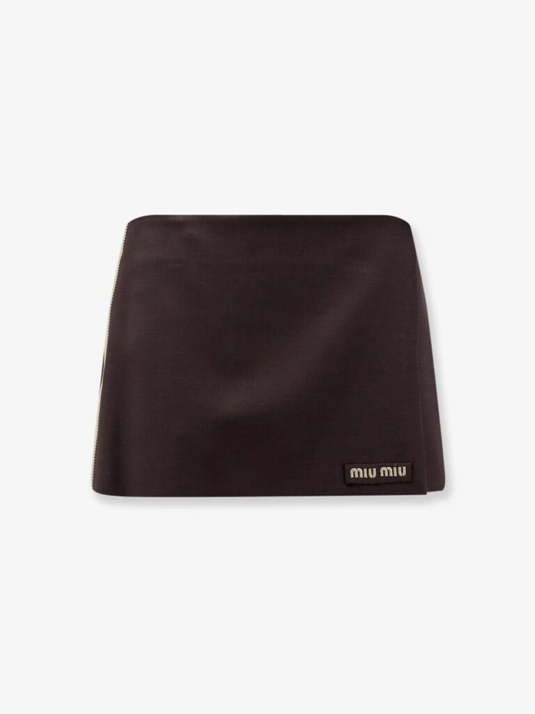 Mohair and virgin wool mini skirt