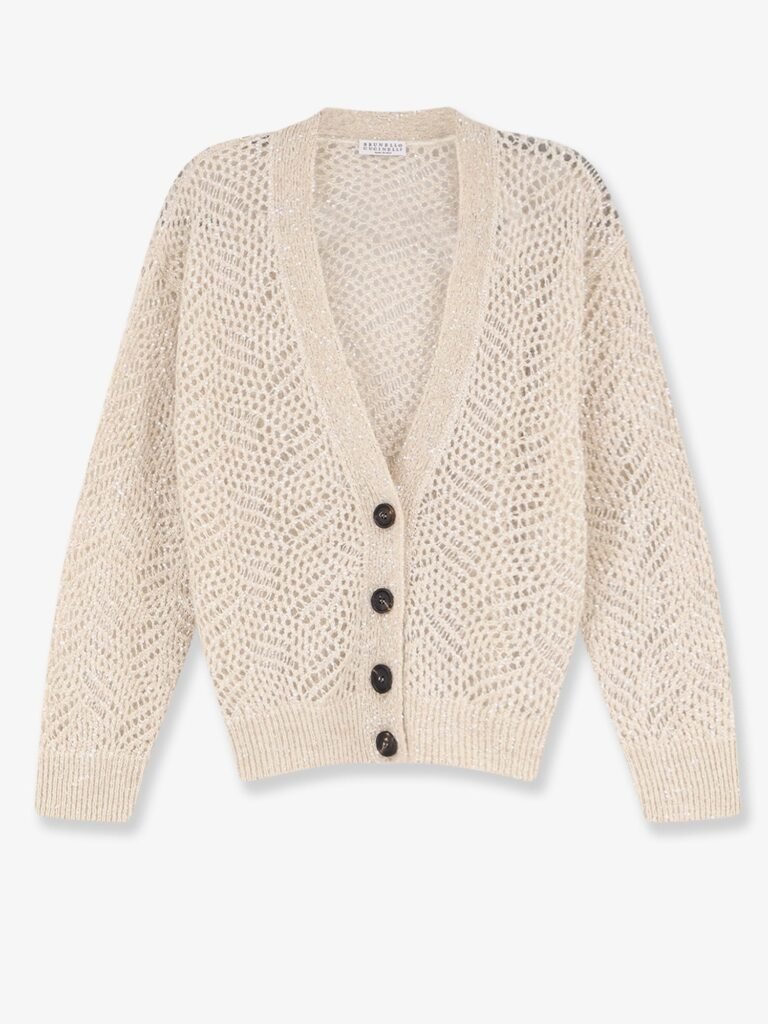 Mohair blend cardigan with iconic Dazzling motif