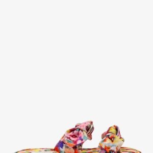 Multicolored raffia Carousel sandals
