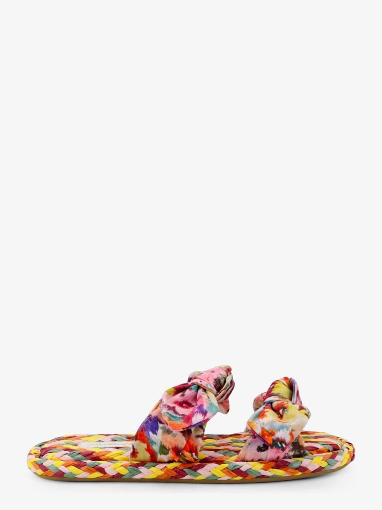 Multicolored raffia Carousel sandals