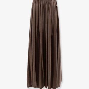 MXMLivrea pleated jersey long skirt