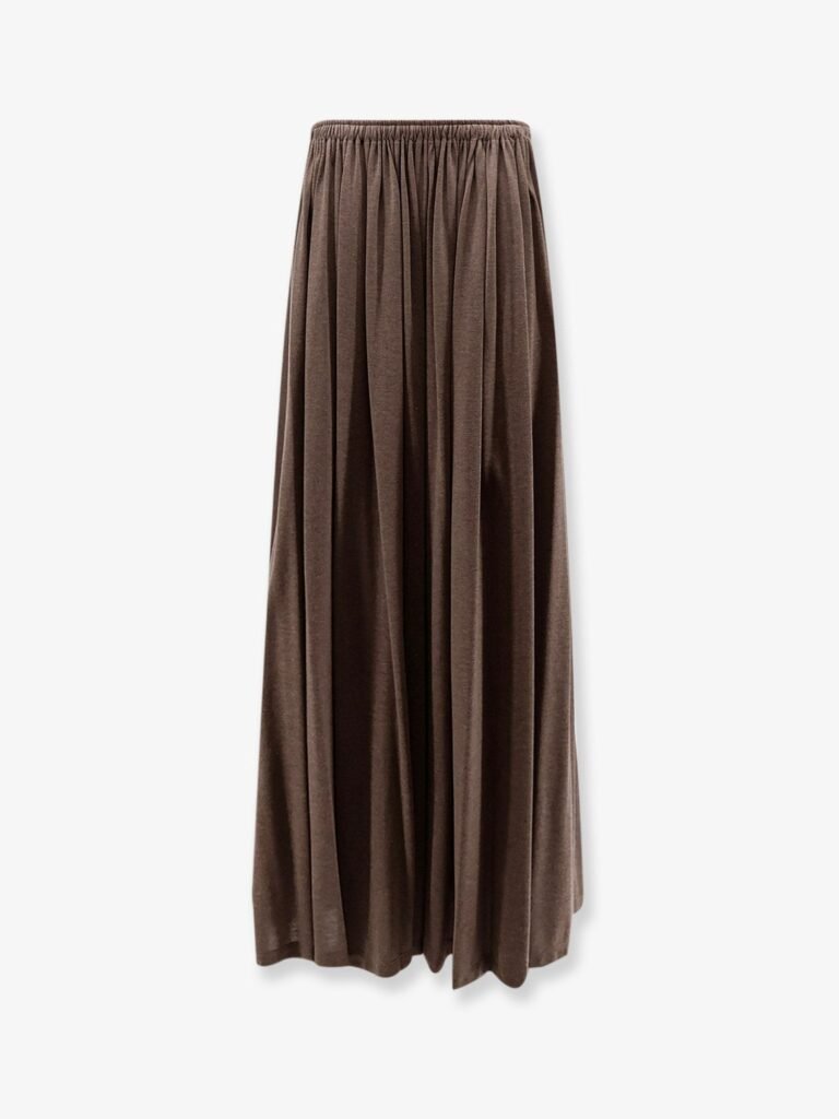 MXMLivrea pleated jersey long skirt