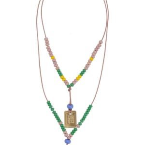 NECKLACE WITH LOGO PLAQUES