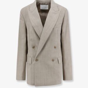 Newark double-breasted mélange virgin wool blazer
