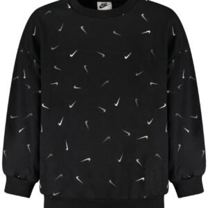 NIKE KIDS' BLACK ZIP-UP SWEATSHIRT