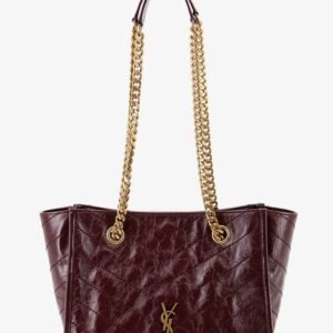 Niki vintage-effect leather shopping bag