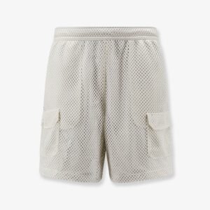 Nylon bermuda shorts with logo patch