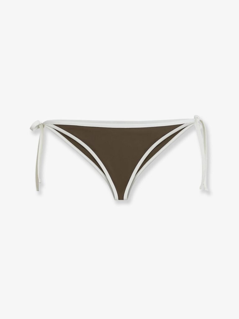 Nylon bikini bottoms with contrasting profiles