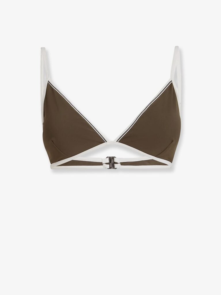 Nylon bikini top with Monile details